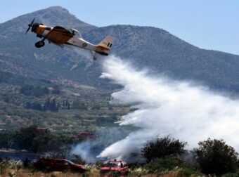 Μεγάλη φωτιά στο πεδίο βολής του Ασκού – Στη μάχη και εναέρια μέσα