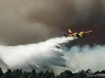 Φωτία σε εξελιξη στην Ερέτρια: Πλησιάζει ξενοδοχειακή μονάδα και κατοικημένη περιοχή